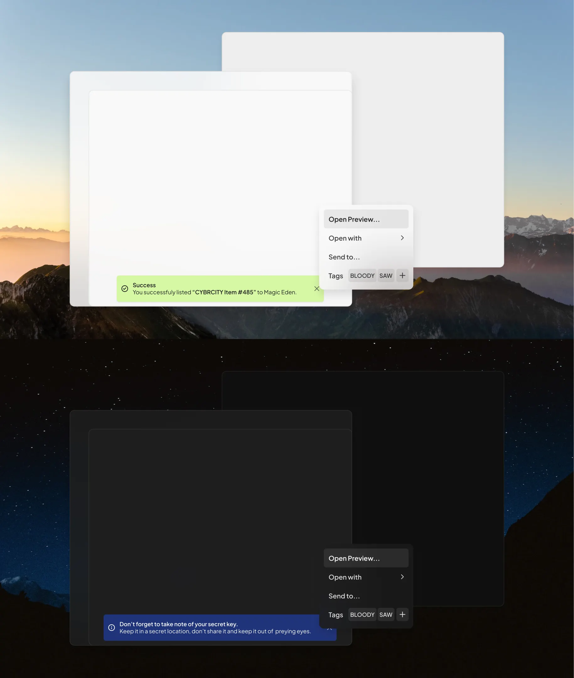 DreamOS's window and material design.