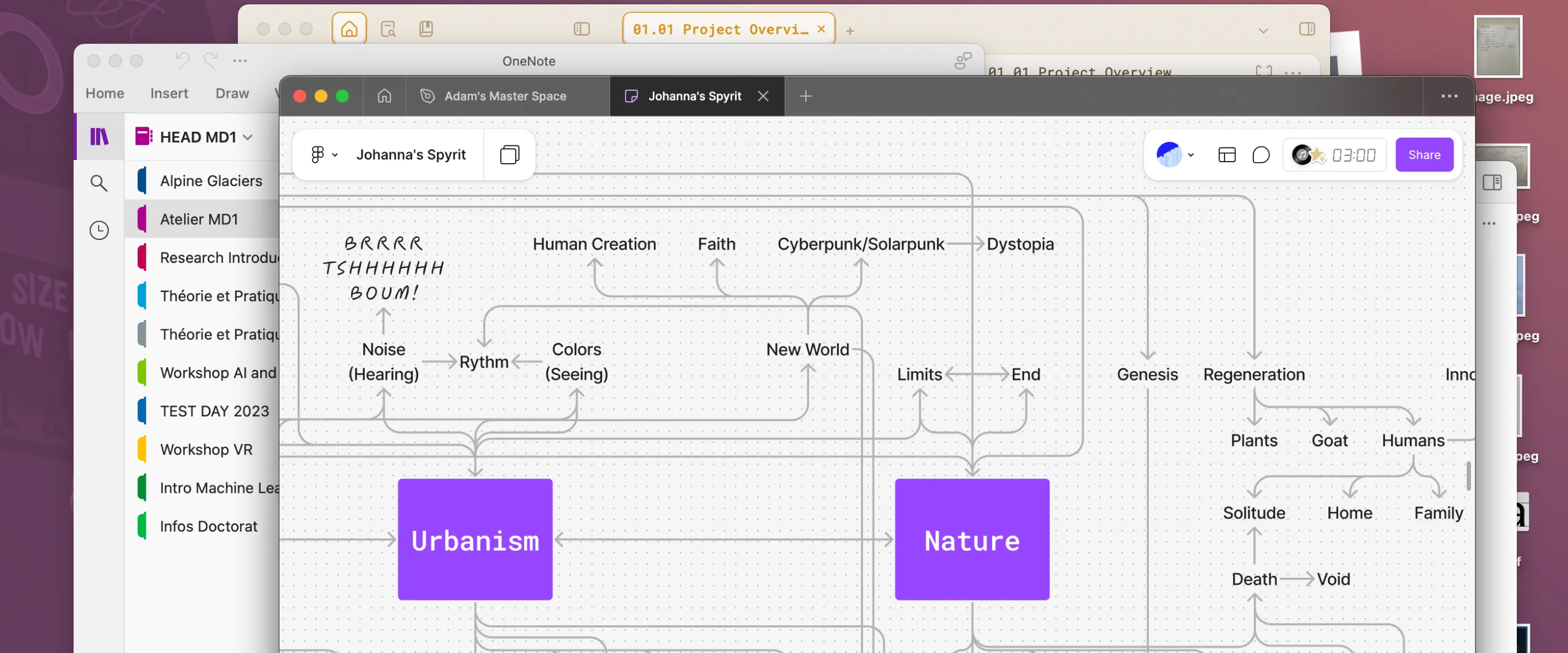 Enzo interacting with Genesis.
